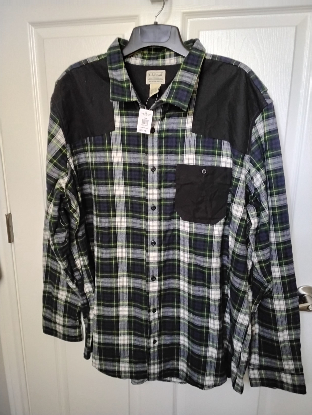 L.L. Bean Men's Heritage Scotch Plaid Flannel Shirt 3XL X XXL Tall